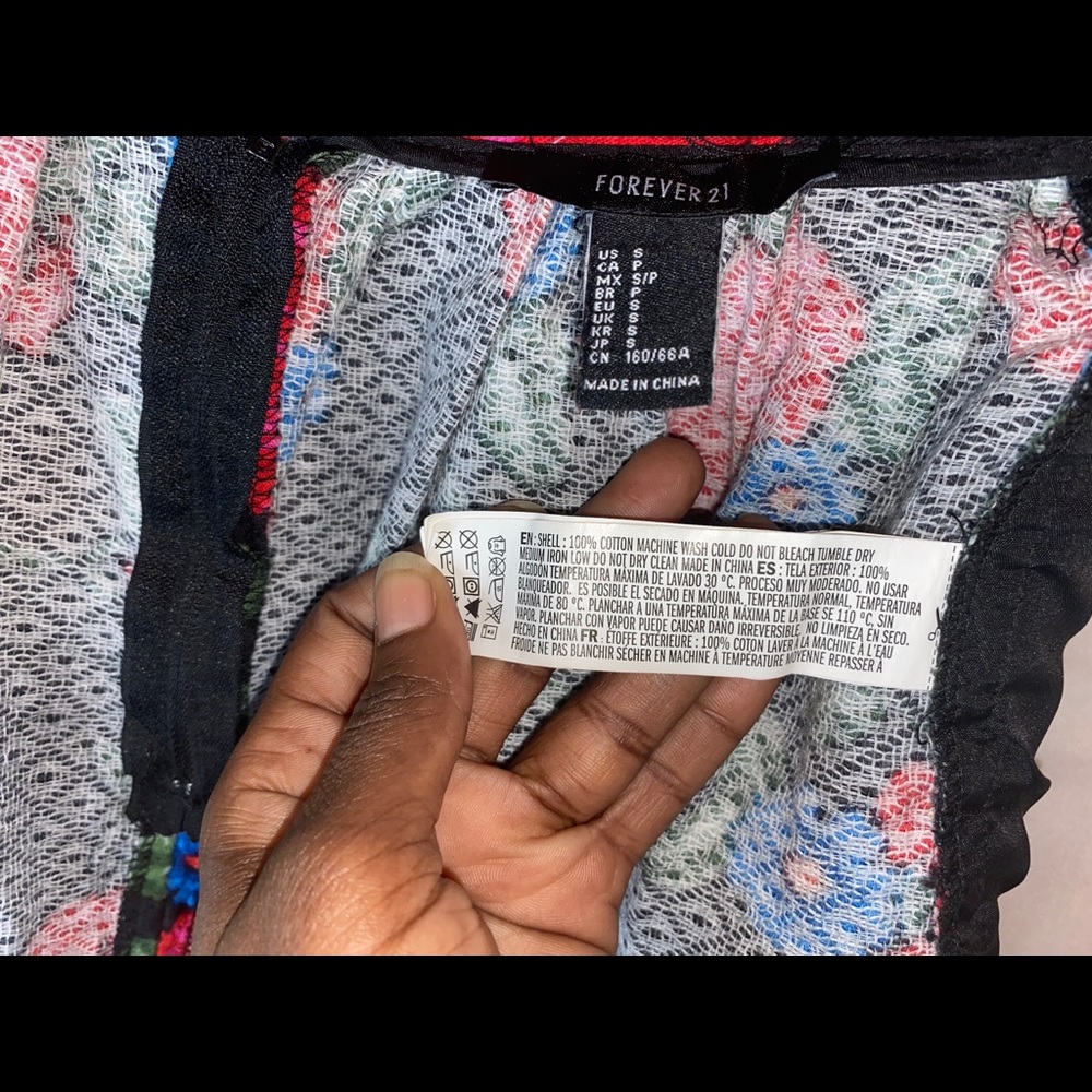 💙❤️💚🖤Forever21 Black Red & Blue Mini Skirt - Picture 8 of 12